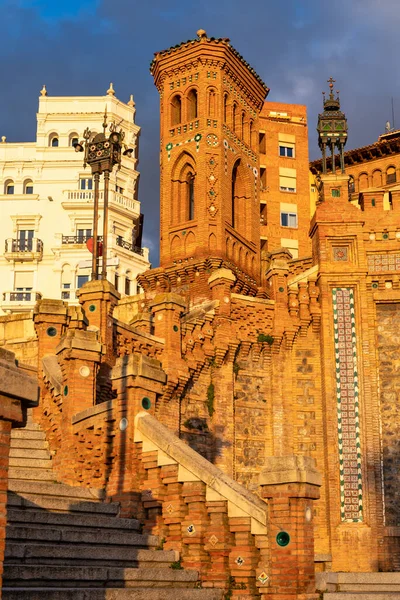 Escalera Mudéjar Ovulo Ciudad Teruel España Golden Hou — Foto de Stock