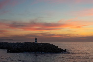 Nazare Portuga 'da güzel gün batımı
