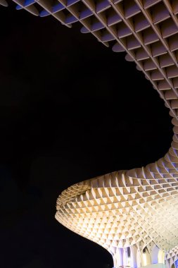 Spai 'deki Las Setas de Seville modern binasının ayrıntıları