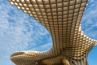 Spai 'deki Las Setas de Seville modern binasının ayrıntıları