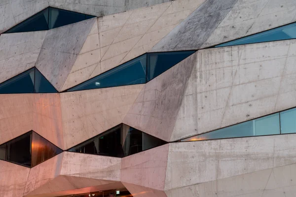 detail of the futuristic building in the city of Porto, Portuga
