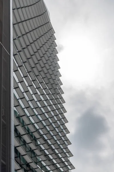 facade of a glass building - futurist background.