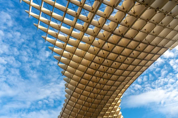 Detalle Del Moderno Edificio Las Setas Sevilla Spai — Foto de Stock