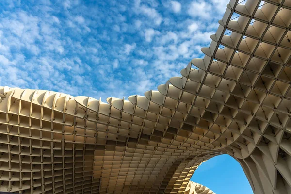 Detalle Del Moderno Edificio Las Setas Sevilla Spai — Foto de Stock