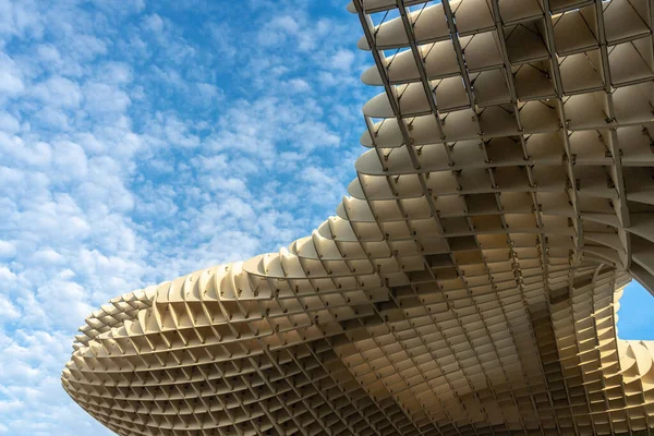 Detalle Del Moderno Edificio Las Setas Sevilla Spai — Foto de Stock