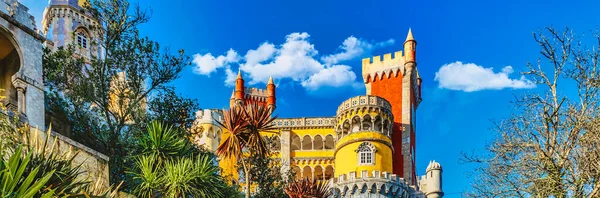 Pena Palace Sintra World Heritage Famous Landmark Colorfull Palace Blue — Foto de Stock