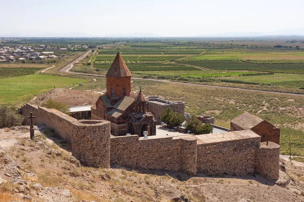 Вид Монастырь Хор Вирап Холма Армения — стоковое фото
