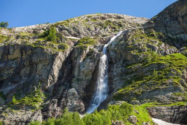 Sofya şelaleleri, Arkhyz, Karachay-Çerkesya manzarası. Rusya