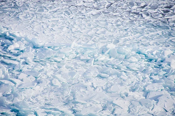 Ledové Pole Nejroztodivnější Malé Moře Jezera Bajkal Zimní Textura — Stock fotografie