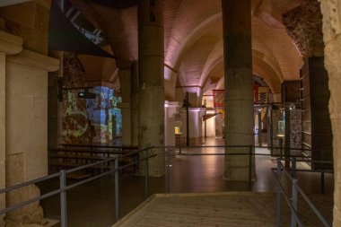 Haçlıların kalesi ya da eski Akko 'nun tarihi bölgesindeki Tapınak Şatosu. Acre ya da Akko bir Unesco Dünya Mirası Sitesi.