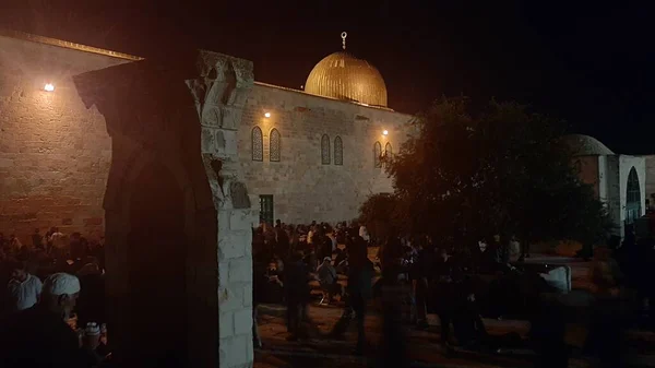 many worshipers were praying in Al aqsa mosque during Ramadan on april 28, 2022 in Old city - East Jerusalem