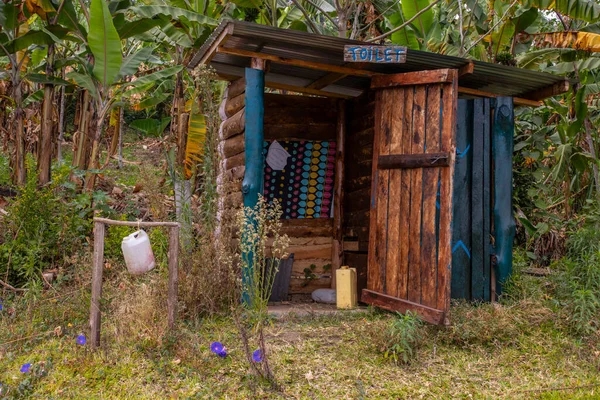 Waterless public toilet was made with simple stuff in Uganda