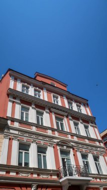 Sofya, Bulgaristan, 15 Ağustos 2021 - Binaların mimarisi