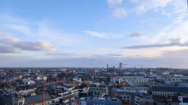 Cityscape Gent Durante Pôr Sol Com Nuvens — Fotografia de Stock
