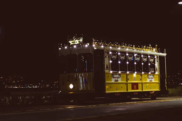 Izmir Turkey 4Th January 2022 New Year Train Lights Park — Stock Photo, Image