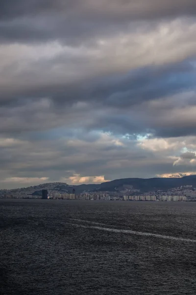 Landscape Aegean Sea Cloudy Day Izmir Turkey —  Fotos de Stock