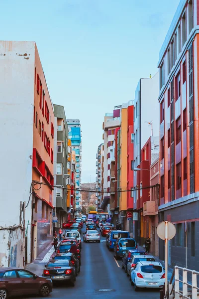 Las Palmas Spanien März 2022 Straße Mit Gebäuden Und Autos — Stockfoto