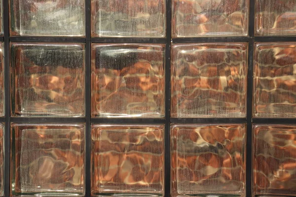 Glass Texture with Bricks in Background