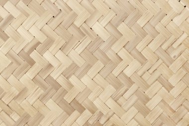 Eski bambu dokuma deseni, arka plan ve tasarım sanatı için örülmüş rattan mat dokusu.
