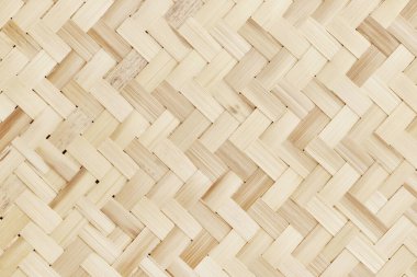 Eski bambu dokuma deseni, arka plan ve tasarım sanatı için örülmüş rattan mat dokusu.