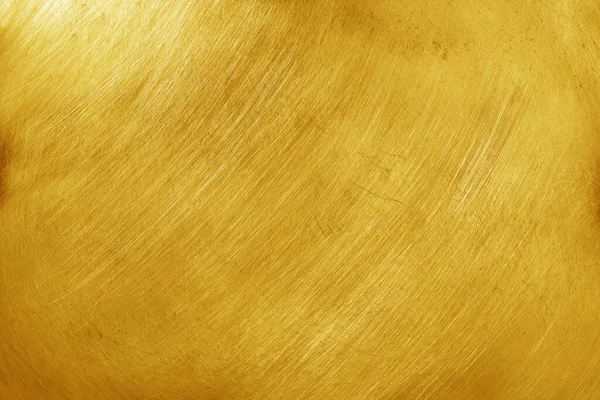 Fondo Textura Metálica Aluminio Amarillo Dorado Arañazos Acero Inoxidable Pulido — Foto de Stock