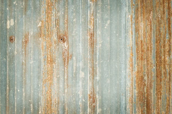 Old Zinc Wall Texture Background Rusty Galvanized Metal Panel Sheeting — Stock Photo, Image