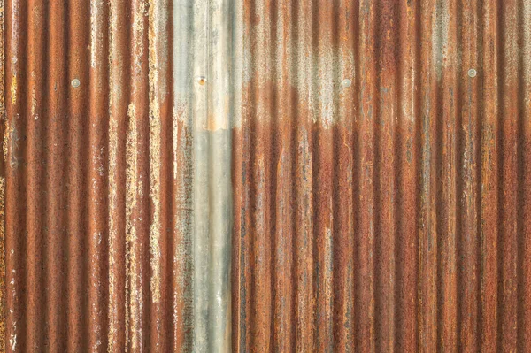 Old Zinc Wall Texture Background Rusty Galvanized Metal Panel Sheeting — Stock Photo, Image