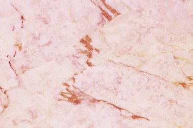 Yüksek çözünürlüklü gül sarısı mermer döşeme, iç dekorasyon için pırıl pırıl parlayan lüks desenli doğal fayansların en üst görüntüsü..