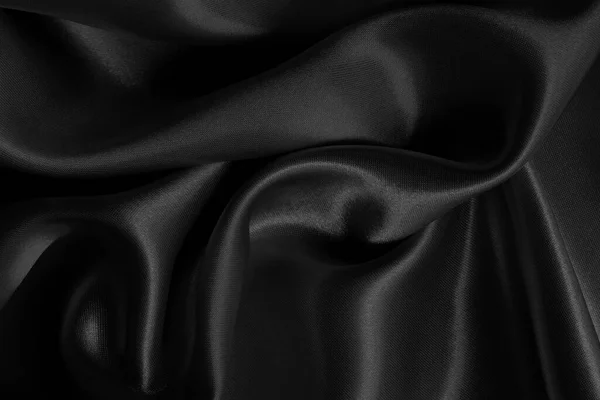 Black Fabric Cloth Texture Background Design Art Work Beautiful Crumpled — Stock Photo, Image