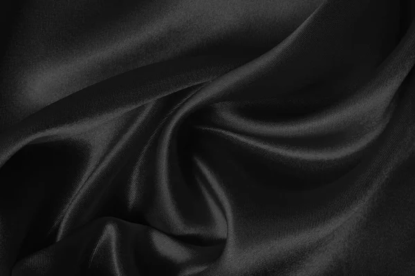 Black Fabric Cloth Texture Background Design Art Work Beautiful Crumpled — Stock Photo, Image