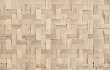 Eski bambu dokuma deseni, arka plan ve tasarım sanatı için örülmüş rattan mat dokusu.