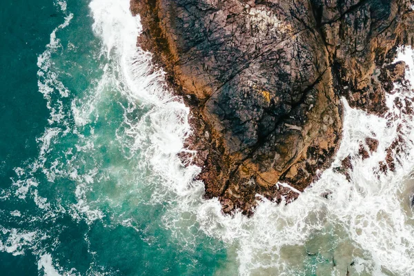 Photography Big Island Rock Strong Waves — Stockfoto