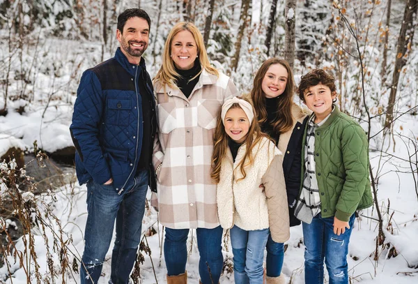 Nice Family Having Fun in winter season — Stock Photo, Image