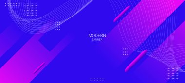 Soyut mor geometrik gradyan çizgileri zarif illüstrasyon modeli arkaplan vektörü