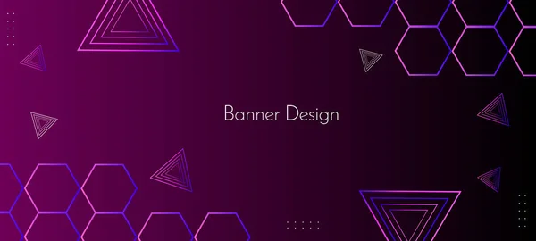 Cor Geométrica Abstrato Design Decorativo Banner Fundo Vetor — Vetor de Stock