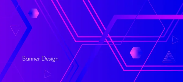 Cor Geométrica Abstrato Design Decorativo Banner Fundo Vetor — Vetor de Stock