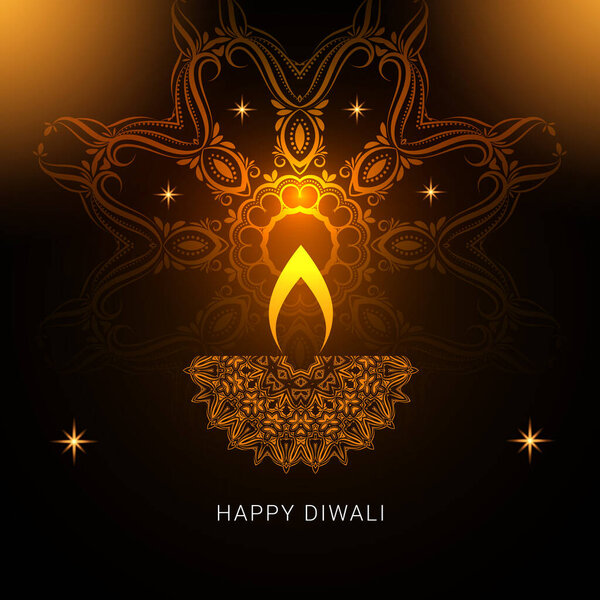 beautiful indian diwali festival greeting design vector