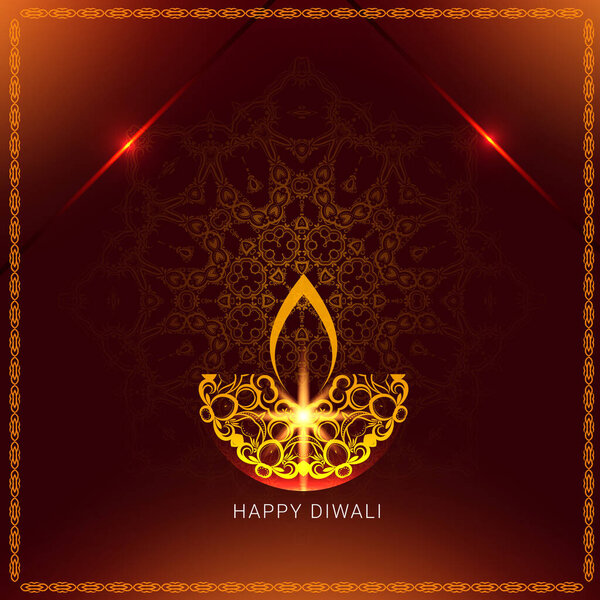 beautiful indian diwali festival greeting design vector