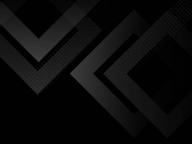 Karanlık geometrik siyah soyut arkaplan zarif tasarım şablon vektörü