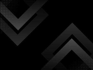 Karanlık geometrik siyah soyut arkaplan zarif tasarım şablon vektörü