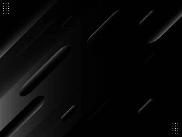Karanlık Geometrik Siyah Soyut Arkaplan Zarif Tasarım Şablon Vektörü — Stok Vektör