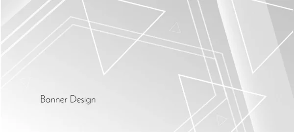 Resumen Gris Blanco Geométrico Elegante Moderno Banner Diseño Fondo Vector — Archivo Imágenes Vectoriales