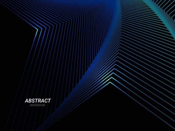 Abstracto Geométrico Colorido Moderno Azul Líneas Que Fluyen Patrón Vector — Vector de stock