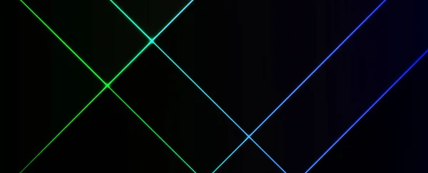 Abstrakte Geometrische Grüne Und Blaue Verlaufslinien Illustration Banner Muster Hintergrund — Stockvektor