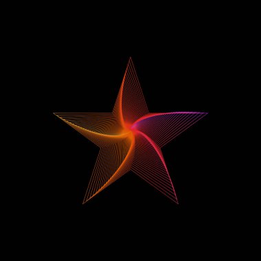 Soyut geometrik renk gradyan sembolik şekil vektörü