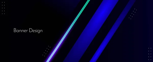 Abstrato Geométrico Azul Elegante Moderno Padrão Colorido Banner Fundo Vetor — Vetor de Stock