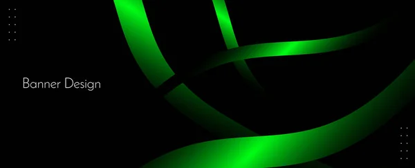 Abstract Geometrisch Groen Elegant Modern Patroon Kleurrijke Banner Achtergrond Vector — Stockvector
