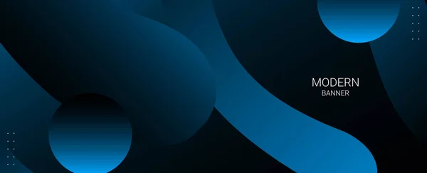 Abstrato Geométrico Azul Elegante Moderno Padrão Colorido Banner Fundo Vetor — Vetor de Stock