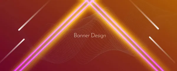 Abstrakt Geometrisk Elegant Ljus Gul Neon Effekt Modernt Mönster Färgglada — Stock vektor