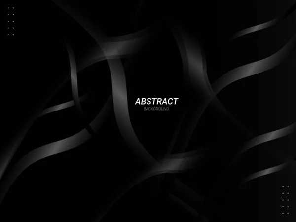 Oscuro Geométrico Negro Abstracto Fondo Elegante Diseño Patrón Vector — Archivo Imágenes Vectoriales